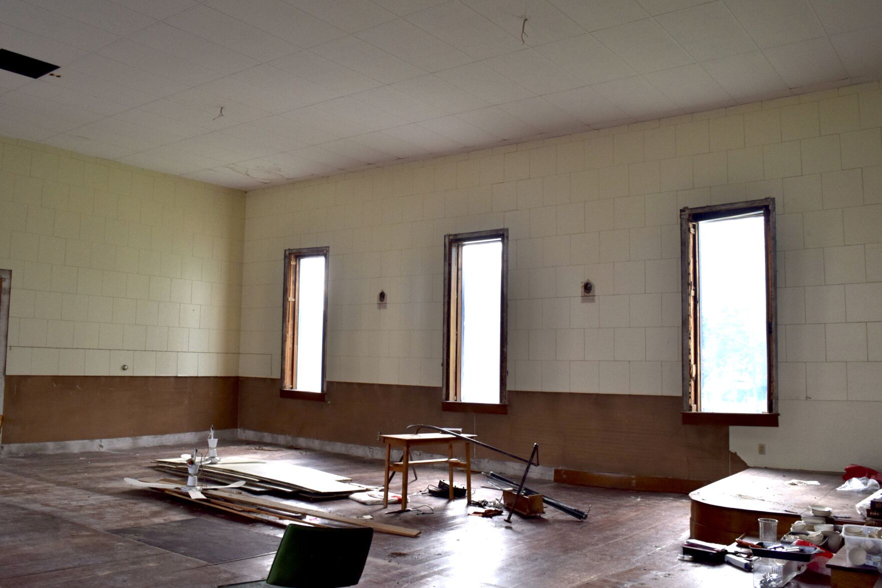 The chapel inside the West Enosburg United Methodist Church